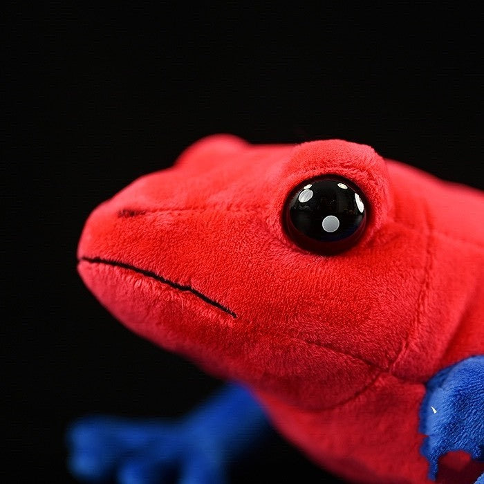 Vibrant Companion: Soft Strawberry Arrow Poison Frog Plush Doll ($\mathbf{22\text{cm}}$).