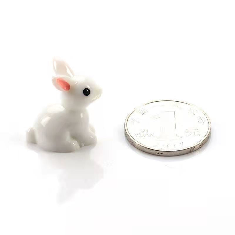 Mini Resin Bunny Ornaments, Cute Micro Landscape & Succulent Garden Decor (50 pcs)