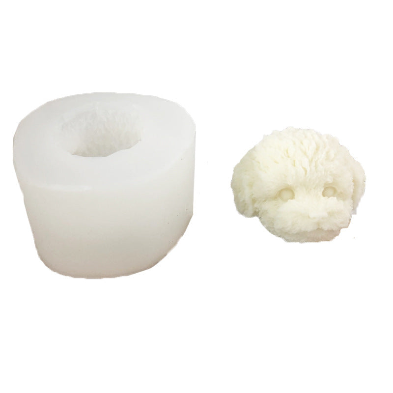 3D Cute Teddy Dog Head Silicone Mold, Baking & Craft Ornament Mold