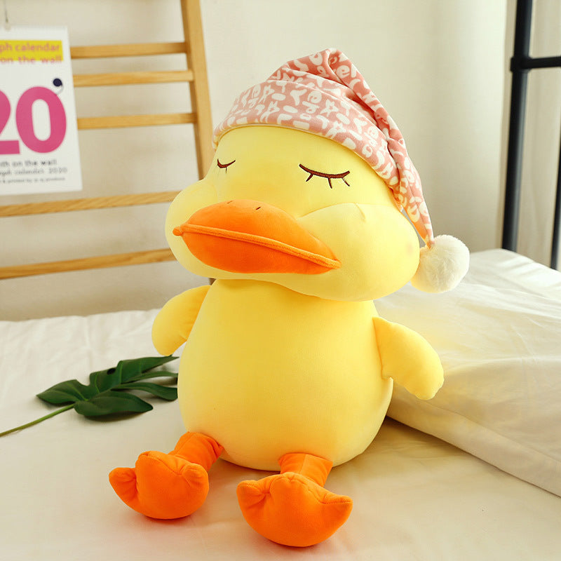 Fashion Personality Rhubarb Duck Doll Pillow – Soft Plush Duck Cushion Toy