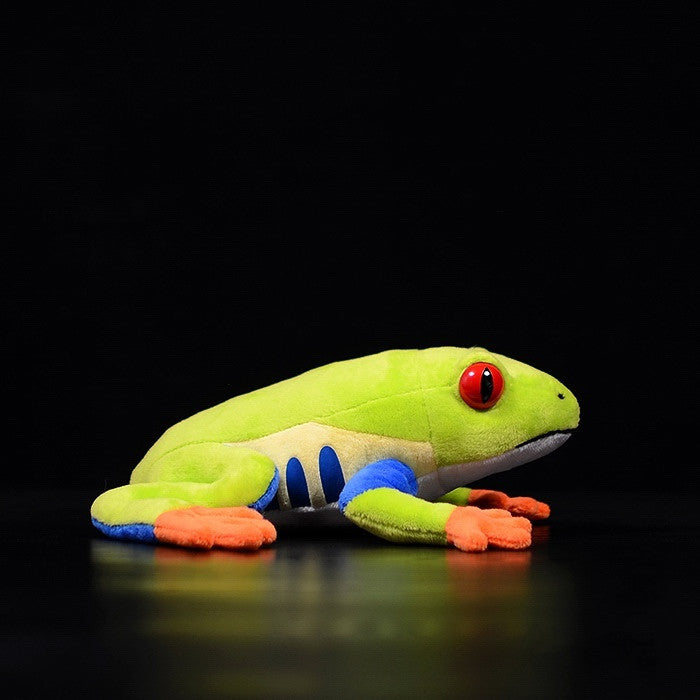 Striking Companion: $\mathbf{22\text{cm}}$ Red-eyed Small Tree Frog Plush Toy Doll (Unisex).