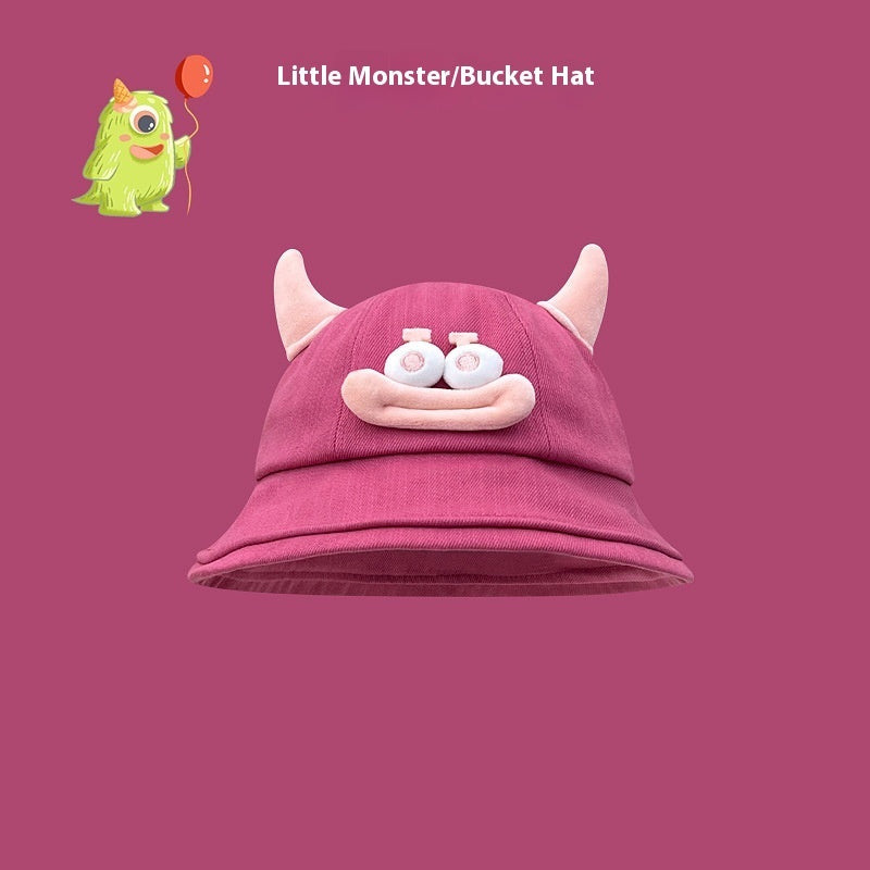 Seasonal Style: Cute Cartoon Fisherman Hat with Frog and Monster Designs (Tie-Dyed).