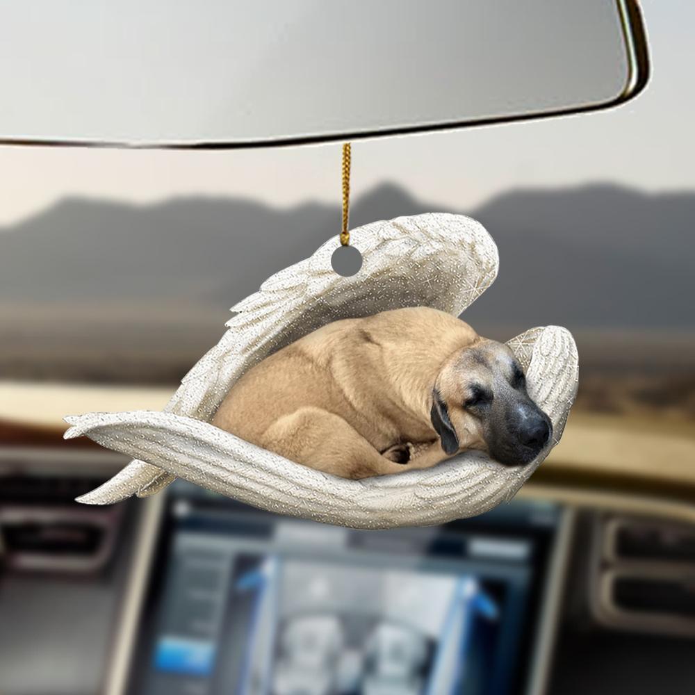 Sleeping Angel Dog Car Pendant, Acrylic Hanging Ornament for Cars, Doors & Home Displays