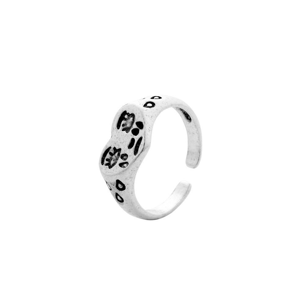 Retro Charm: Unisex European and American Personality Frog Animal Adjustable Ring ($\mathbf{7\text{g}}$).