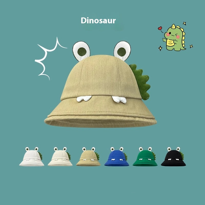 Seasonal Style: Cute Cartoon Fisherman Hat with Frog and Monster Designs (Tie-Dyed).