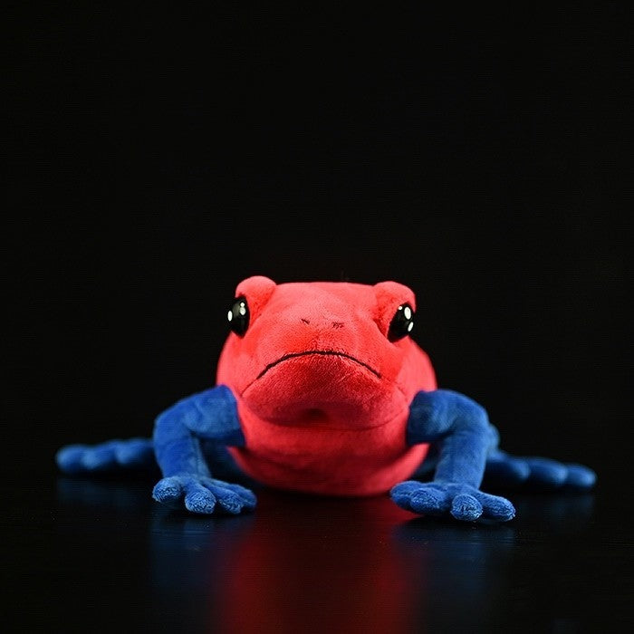 Vibrant Companion: Soft Strawberry Arrow Poison Frog Plush Doll ($\mathbf{22\text{cm}}$).