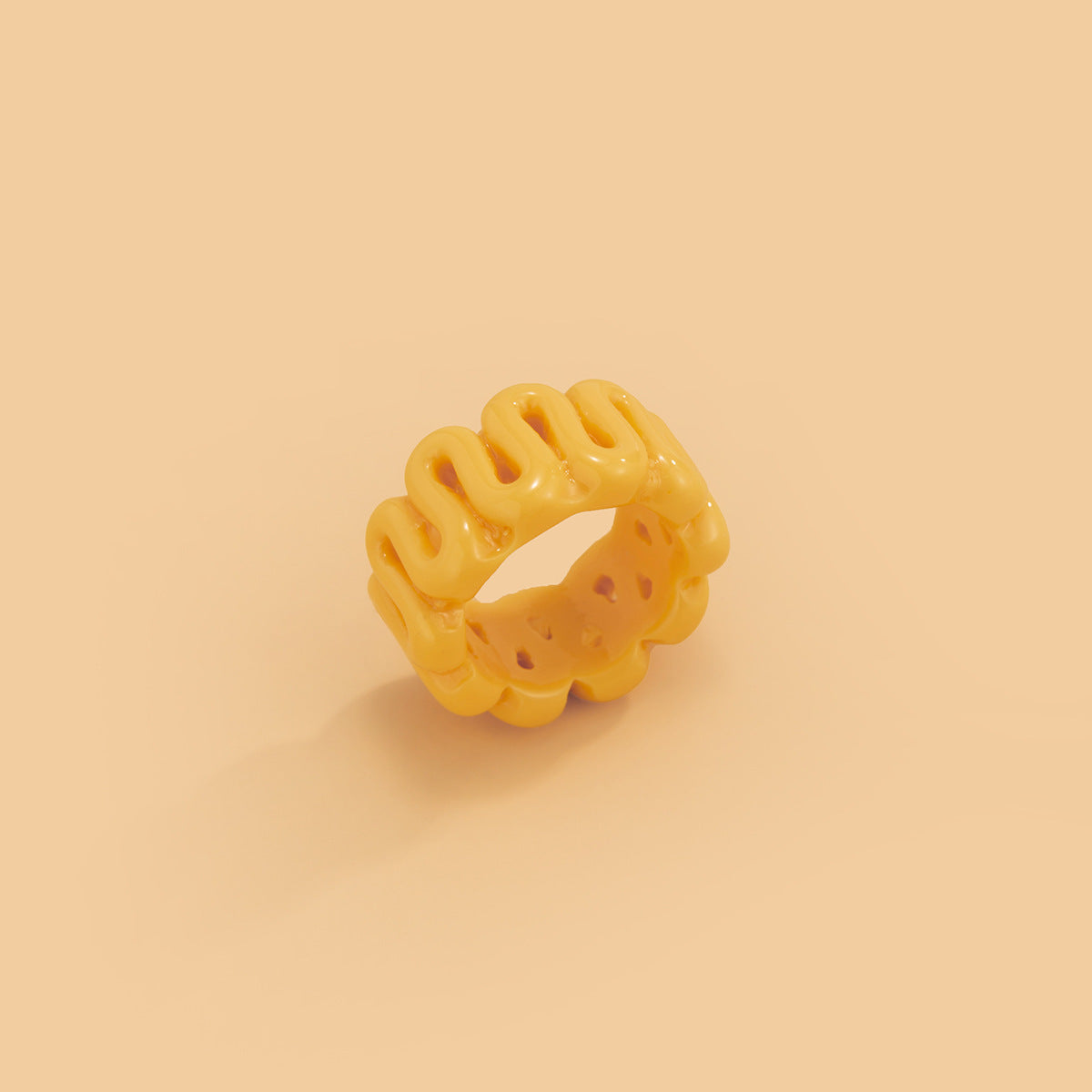 Macaron Pop: Simple Three-dimensional Frog Animal Resin Ring (Colorful Women's Style).
