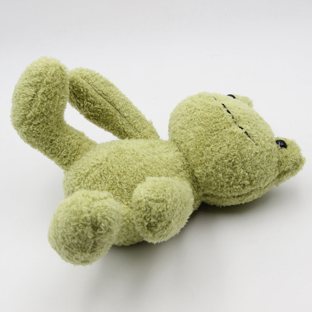 Green Cute Little Frog Plush Toy – Lonely Frog Ragdoll Doll for Girls (23 cm)