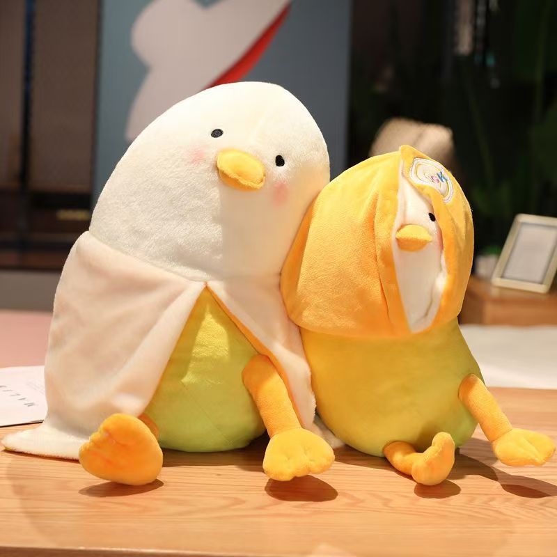 Mango Plush Chicken Toy – Cartoon Peeling Chick Doll