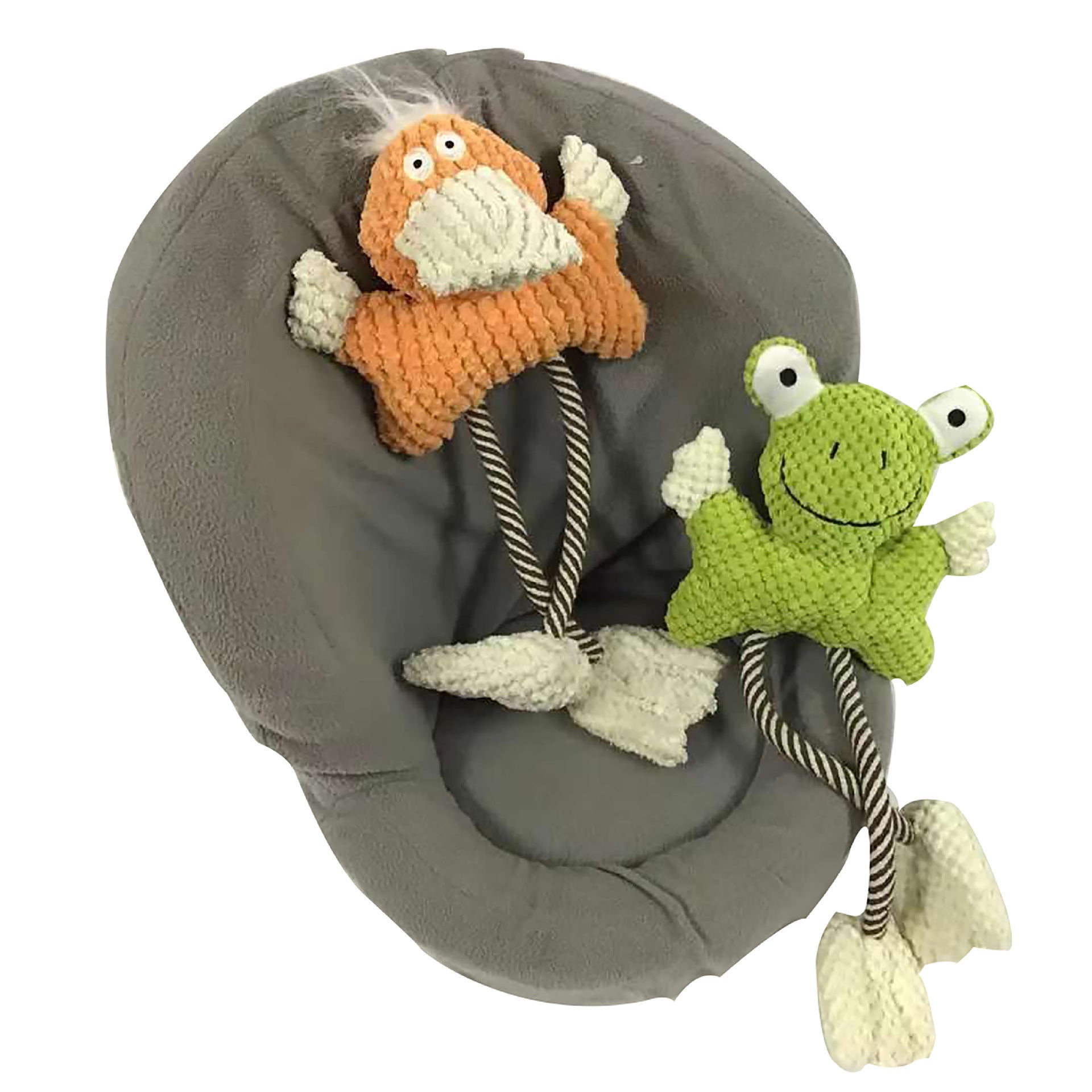 Durable Fun: Cotton Rope Frog & Duck Pet Gnawing Sound Play Toy ($\mathbf{60\text{g}}$).