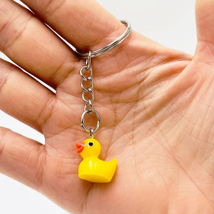 Pocket Pal: Creative Cartoon Mini Small Yellow Duck Keychain (Resin Pendant).