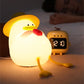 Soft & Safe: Rechargeable Silicone Dimmable Duck LED Night Lamp for Kids & Room Decor.