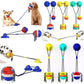 Powerful Sucker Dog Toy, Interactive TPR Suction Cup Tug & Vocal Ball Toy for Active Dogs