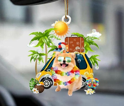 Sleeping Dog Angel Car Pendant, Acrylic Hanging Ornament for Cars, Doors & Home Decor