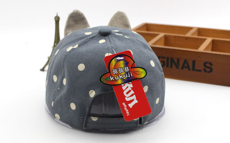 Cartoon Cute Bunny Soft-Brim Baseball Hat, Adjustable Cotton Cap for Kids