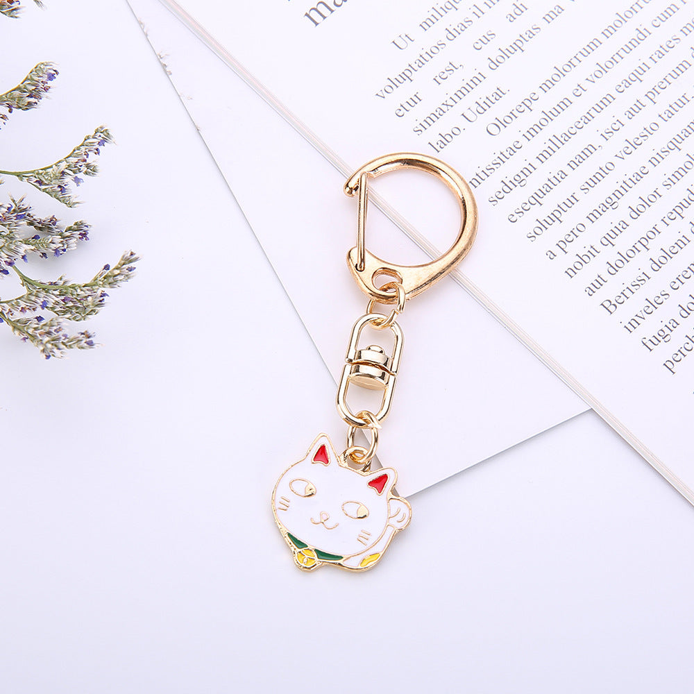 Pet Jewelry Painted Keychain, Cute Dog & Cat Metal Keyring
