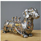 Mechanical Punk Dog Resin Ornament, Hand-Painted Modern Decorative Craft