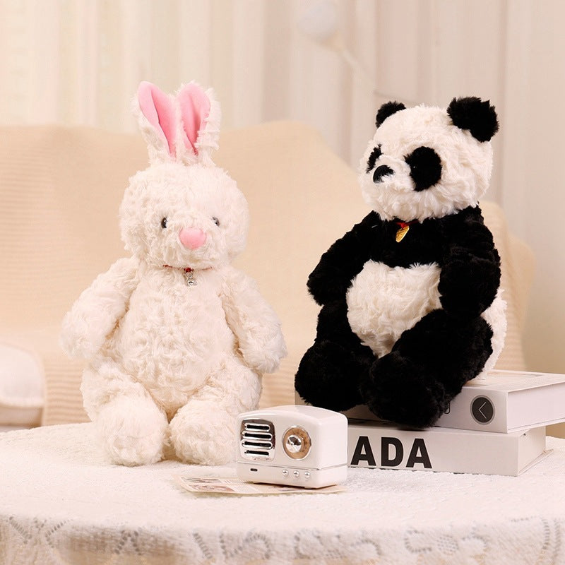 Best Friends Forever: Cute Animal Bunny & Panda Plush Toys ($\mathbf{30}$ or $\mathbf{45\text{cm}}$).