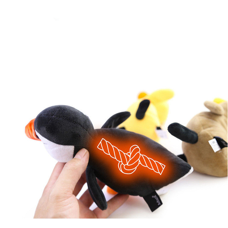 Tug & Chew Fun: Plush Knotted Dog Pet Training Toy (Duck, Puffin, or Rooster, $\mathbf{23\text{cm}}$).