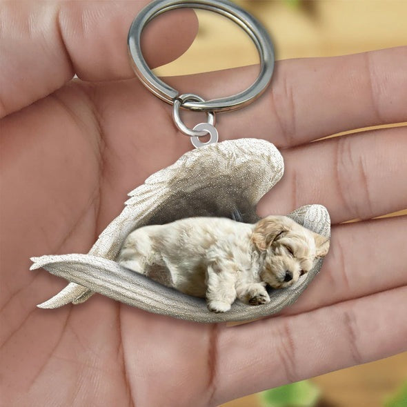 Creative Fashion Cute Dog-Shaped Acrylic Keychain, Single-Sided Print