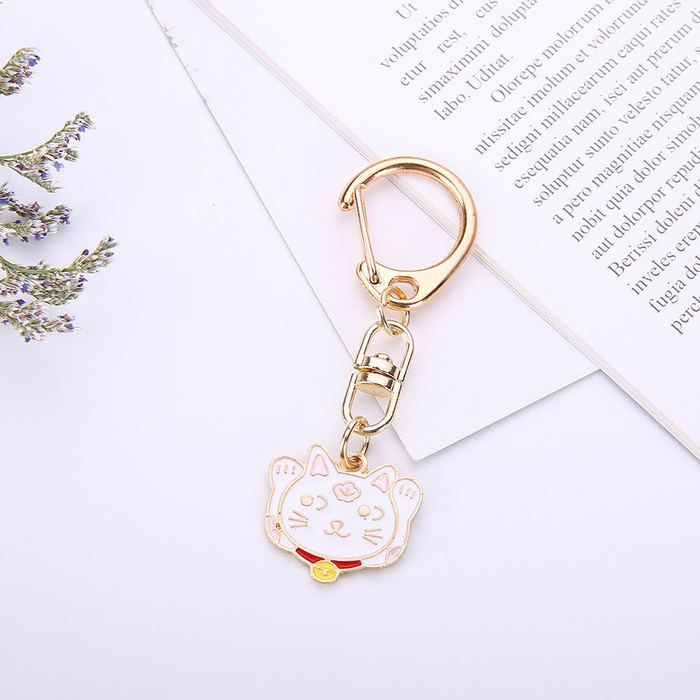 Pet Jewelry Painted Keychain, Cute Dog & Cat Metal Keyring