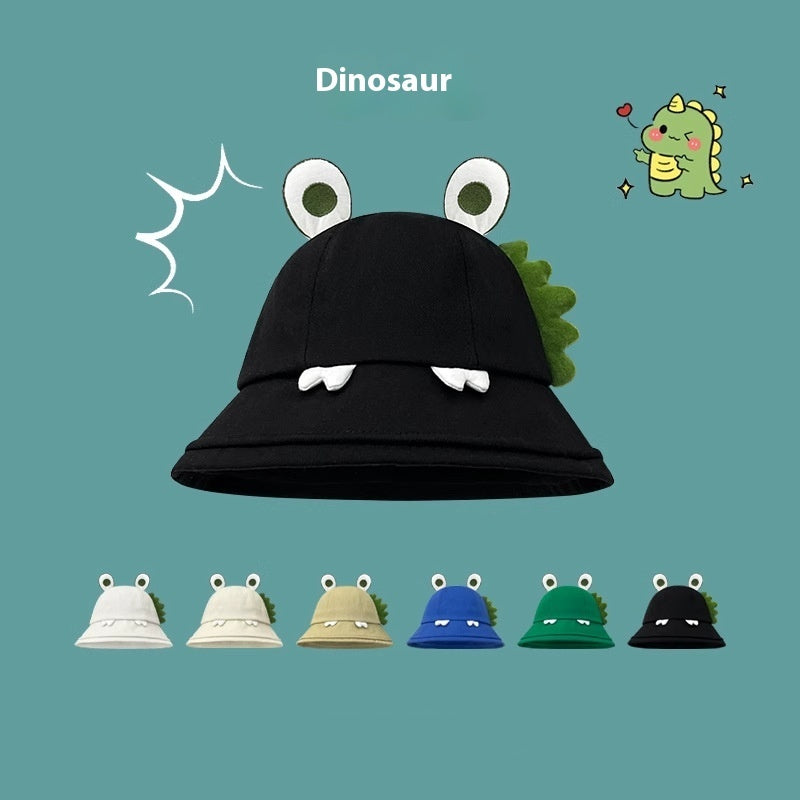 Seasonal Style: Cute Cartoon Fisherman Hat with Frog and Monster Designs (Tie-Dyed).