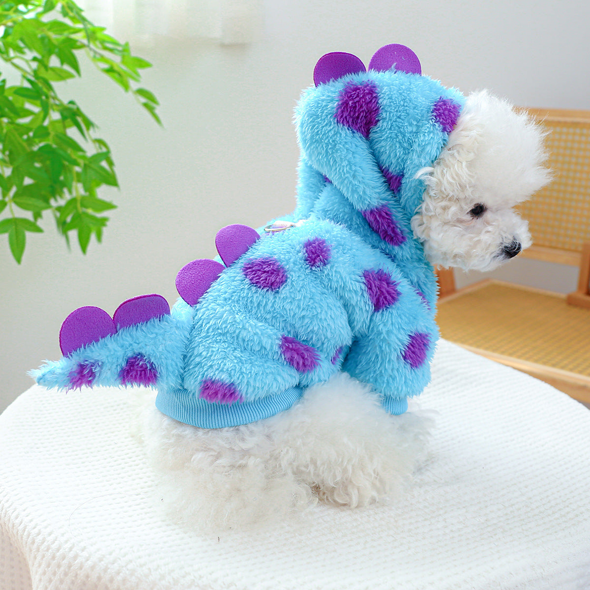Fleece-Lined Warm Dog & Cat Clothing, Flower & Four-Feet Pet Costume Collection