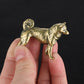 Old Solid Brass Zodiac Dog Ornament, Pure Copper Chinese-Style Decorative Statue