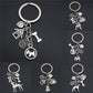 Small Animal Pet Dog Heart Keychain, Zinc Alloy Rope Pendant Accessory
