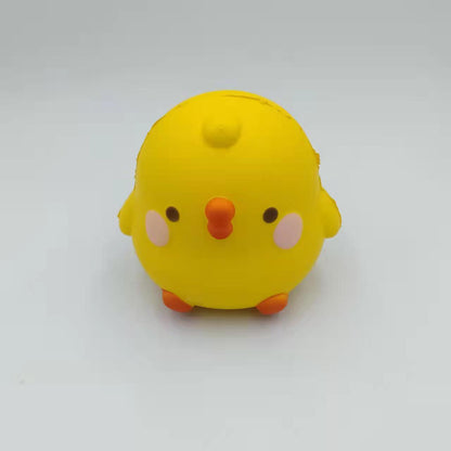 Stress Relief Squeeze: Painted PU Slow Rebound Animal Toy (Chicken, Rabbit, Hamster Styles).