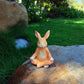 Creative Meditation Bunny Garden Ornament, Outdoor Resin Courtyard Decoration