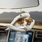 Sleeping Angel Dog Car Pendant, Cute Acrylic Hanging Ornament for Cars, Doors & Home Decor