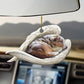 Sleeping Dog Angel Car Pendant, Acrylic Hanging Ornament for Cars, Doors & Home Decor