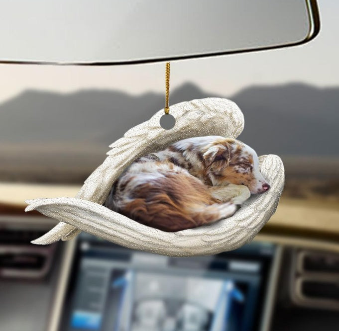 Sleeping Dog Angel Car Pendant, Acrylic Hanging Ornament for Cars, Doors & Home Decor