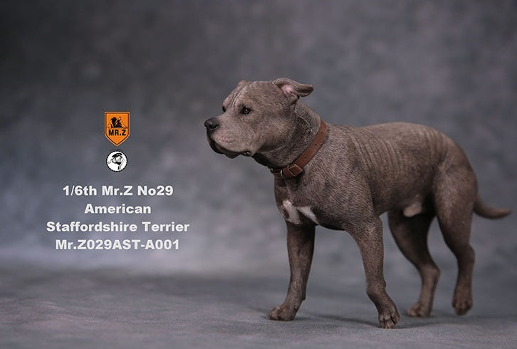 MR.Z Simulation Animal Dog Resin Ornaments, American-Style Stafford Terrier Collectible