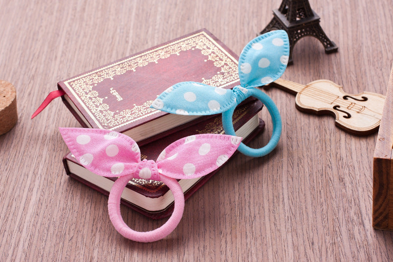 Bunny Ears Towel Hair Ring, Candy-Style Children’s Head Rope (10pcs, Random Colors)