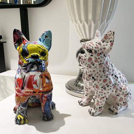 Colorful Dog Resin Ornaments, Home & Office Entrance Decorative Craft