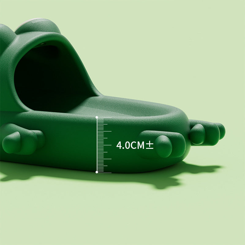 All-Day Comfort: Cute Frog EVA Soft Home, Beach, and Bathroom Slippers.