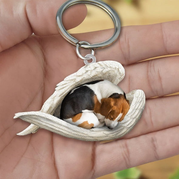 Creative Fashion Cute Dog-Shaped Acrylic Keychain, Single/Double-Sided Print