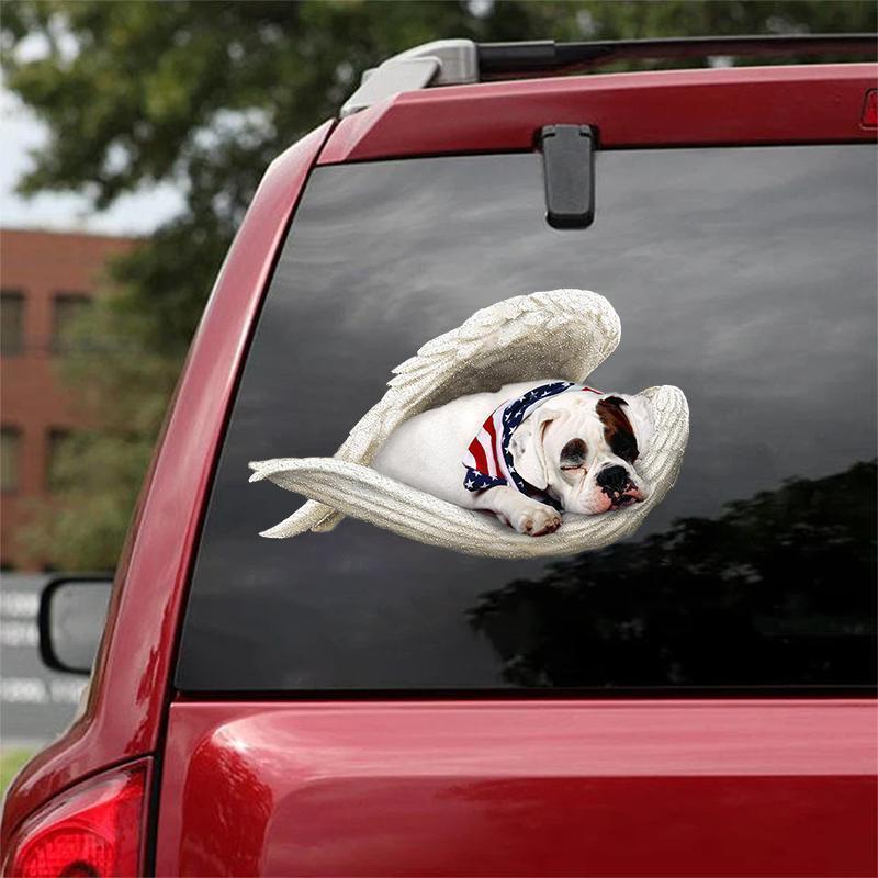Sleeping Angel Dog Car Pendant, Acrylic Hanging Ornament for Cars, Doors & Home Display