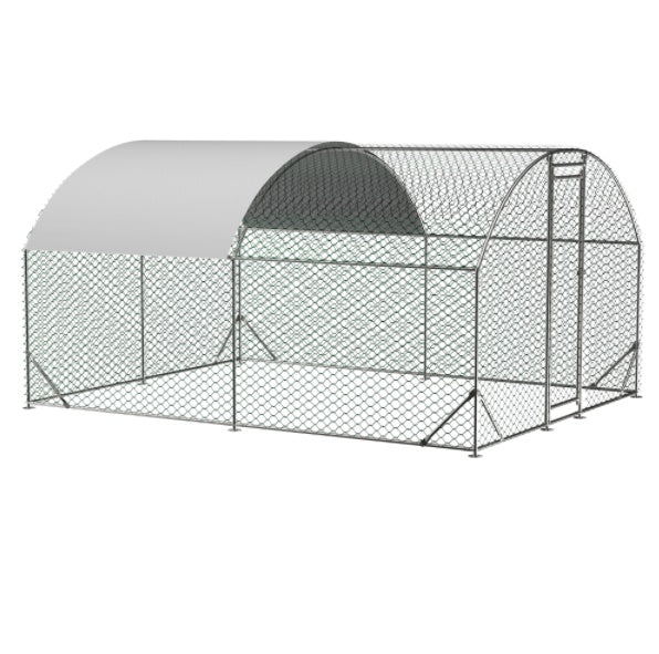10×13 ft Dome Metal Chicken Coop – Heavy-Duty Outdoor Enclosure with Waterproof Tarp