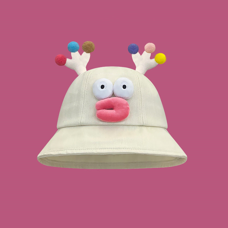 Seasonal Style: Cute Cartoon Fisherman Hat with Frog and Monster Designs (Tie-Dyed).