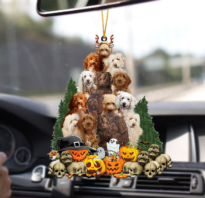 Sleeping Angel Dog Car Pendant, Cute Acrylic Hanging Ornament for Cars, Doors & Home Decor