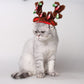 Christmas Dog & Cat Hat Ornament, Festive Short-Plush Pet Hairpin Accessory