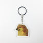 Cartoon Crying Dog Acrylic Keychain, Transparent Zodiac Series Pendant