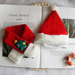 Winter Christmas Dog Scarf & Hat Set, Festive Pet Bib, Cloak & Accessories for Cats & Dogs