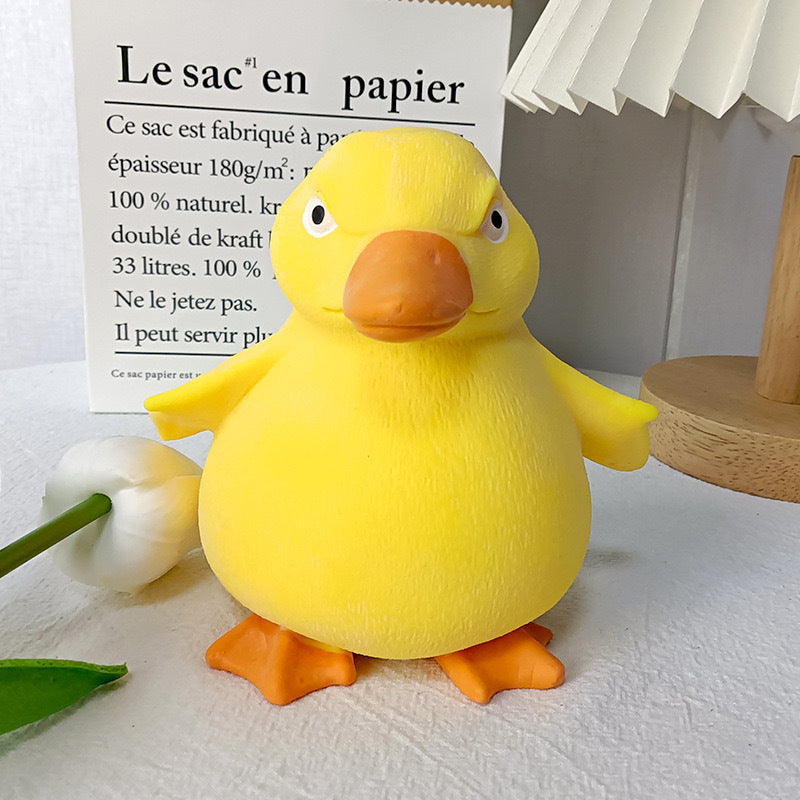 New Vent Decompression Small Yellow Duck Toy – Soft TPR Stress Relief Squeeze Duck