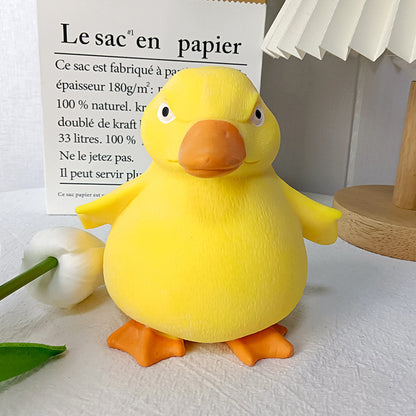 New Vent Decompression Small Yellow Duck Toy – Soft TPR Stress Relief Squeeze Duck