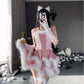 Christmas Bunny Cosplay Uniform, Gold Velvet Women’s Costume Set (Free Size)