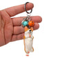 Yoga Dog Independent Corgi Bell Keychain, PVC Resin Climbing Dog Pendant